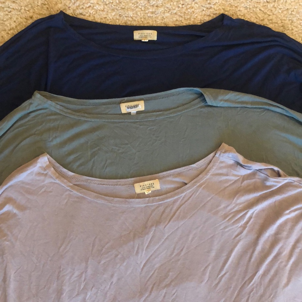Set of 3 long sleeve pikos